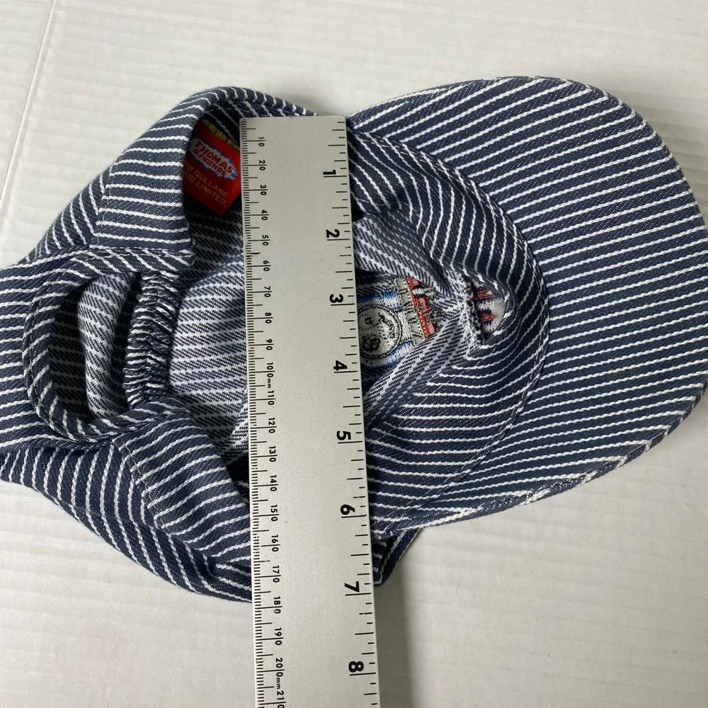 Vintage Thomas and‎ Friends Boys Engineer Cap Conductor Railroad Train Pinstripe